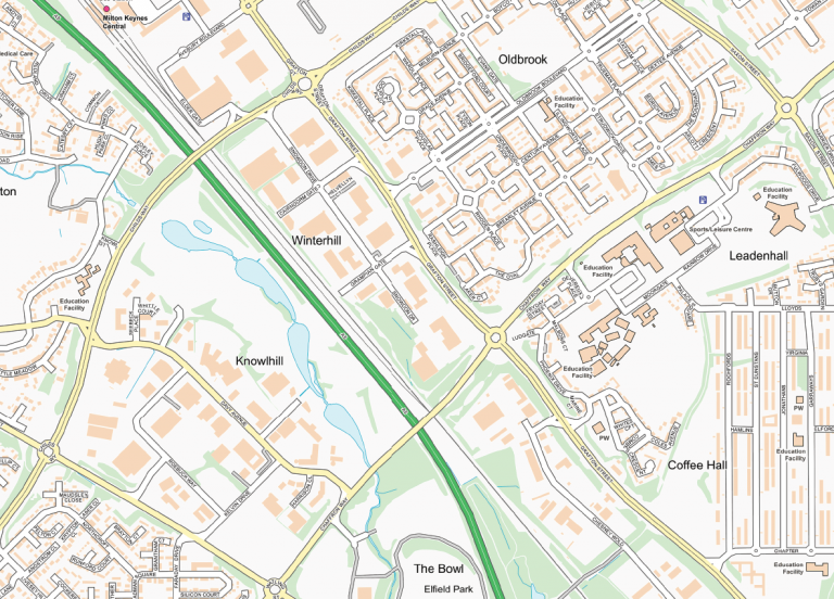 Milton Keynes Street Map Cosmographics Ltd