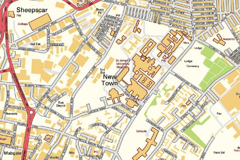 Leeds Street Map Cosmographics Ltd   Leeds Street Map650 768x512 