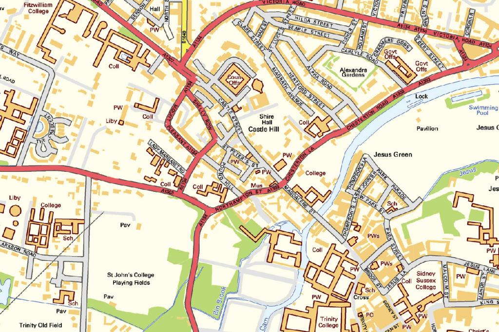 Cambridge Street Map Cosmographics Ltd   Oxford Street Map638 