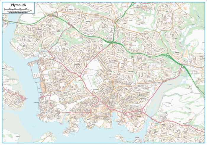 Plymouth Street Map Cosmographics Ltd   Plymouth Street Map653 700x490 