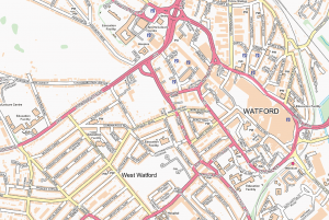 Watford Street map - Cosmographics Ltd