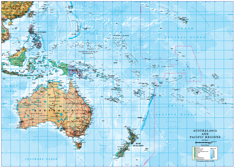 Australasia and Pacific Islands - Cosmographics Ltd