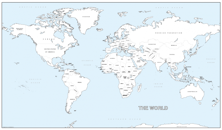Big world colouring map - Cosmographics Ltd