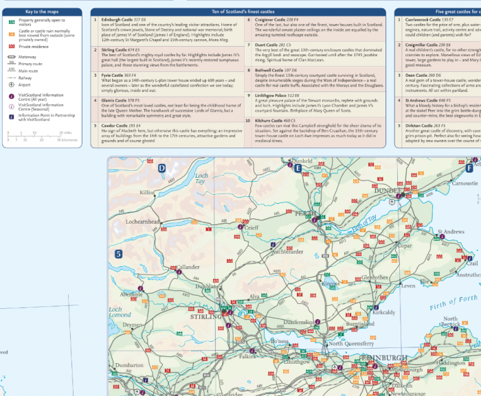 Medieval Castles Scotland Map