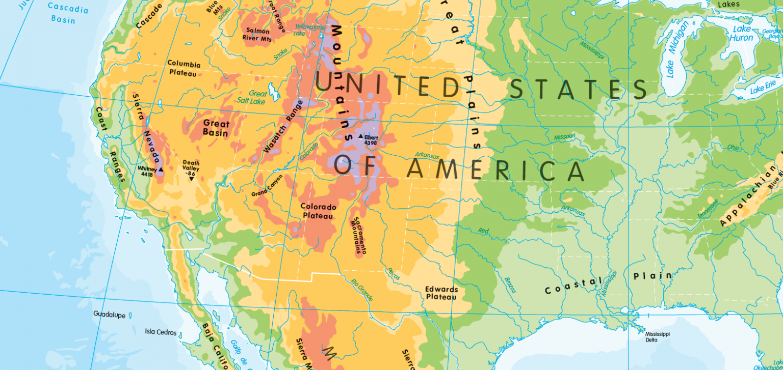 Children S Physical Map Of North America Cosmographics Ltd   Childrens Physical Map Of North America1052 1536x727 