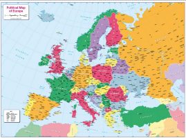 Children's political map of Europe - Cosmographics Ltd