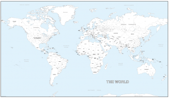 Giant detailed world colouring map - Cosmographics Ltd