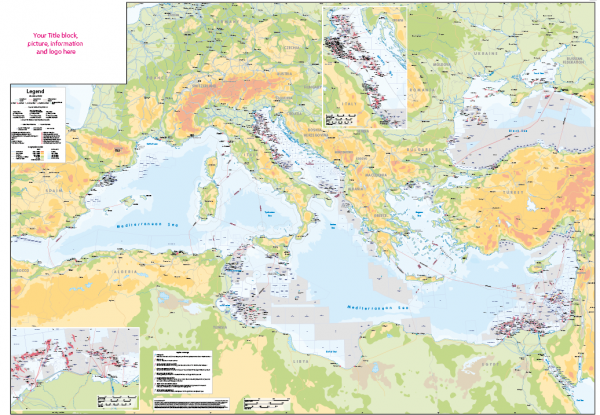 Mediterranean Oil and Gas Activity Map - Personalised