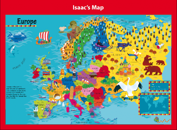 Personalised Children's Picture Europe Map