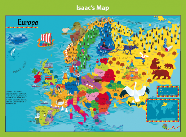 Personalised Children's Picture Europe Map