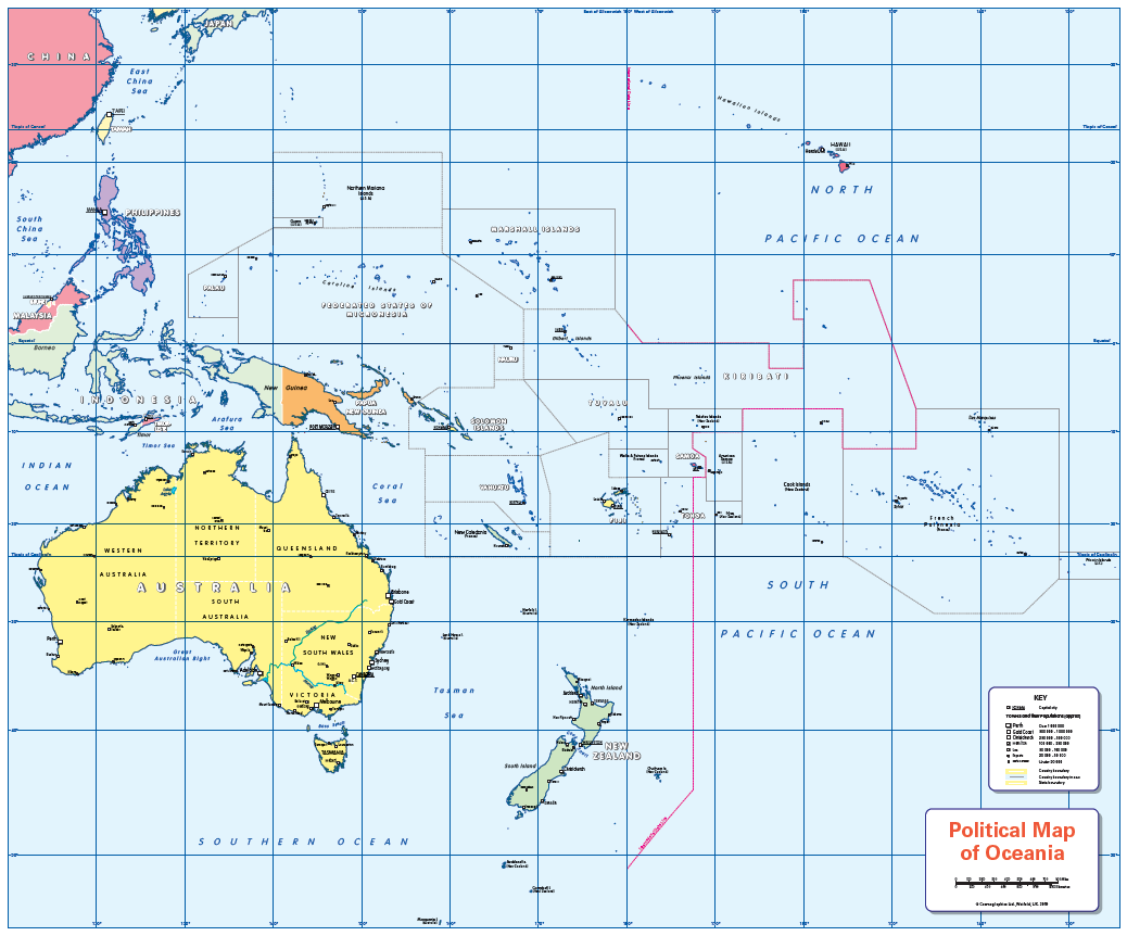 Set of 6 Children's political continental maps