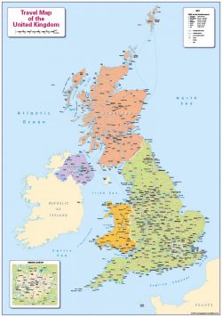 Children's Travel map of the United Kingdom - Cosmographics Ltd