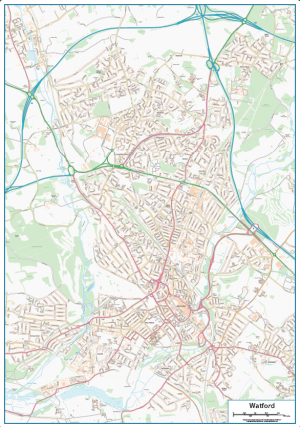 Watford Street map - Cosmographics Ltd