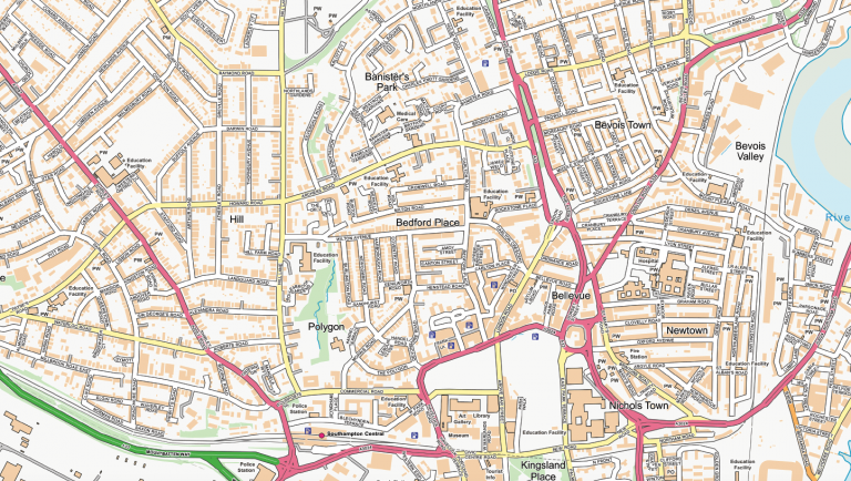 Southampton Street map - Cosmographics Ltd