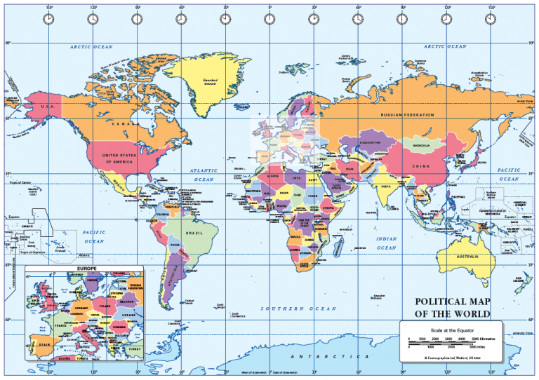 Political Map of the World (download) - Cosmographics Ltd