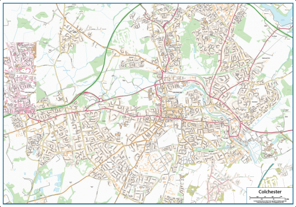 Colchester Street Map Cosmographics Ltd 