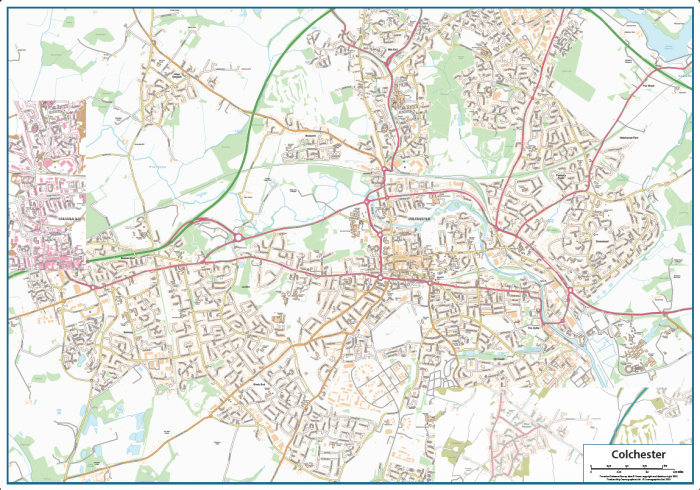 Colchester Street Map - Cosmographics Ltd