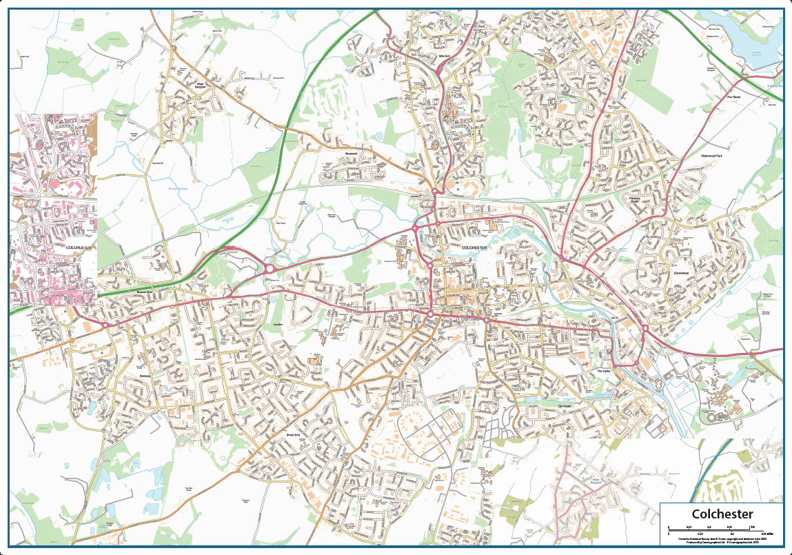 Colchester street map - Cosmographics Ltd