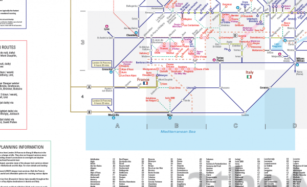 The Alps- Skiing by Train map - Image 2